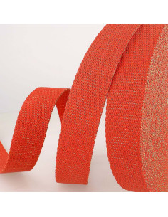 Tracolla in lurex - Rosso e oro