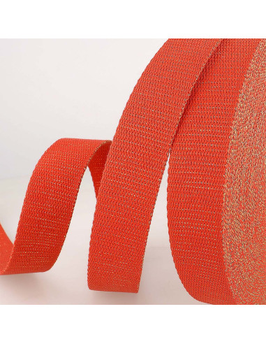 Tracolla in lurex - Rosso e oro
