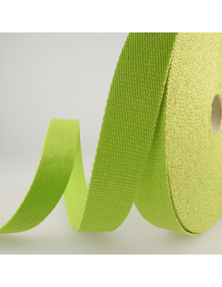 Tracolla in lurex - Verde mela e oro