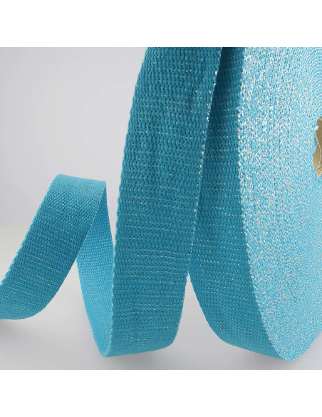 Tracolla in lurex - Turchese e argento
