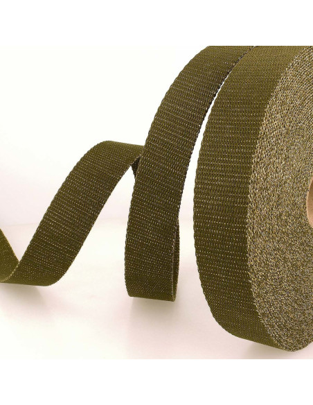Tracolla in lurex - Kaki e oro