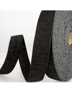 Tracolla in lurex - Nero e argento