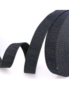 Tracolla in lurex - Blu marino e oro