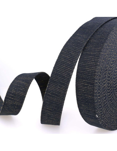 Tracolla in lurex - Blu marino e oro