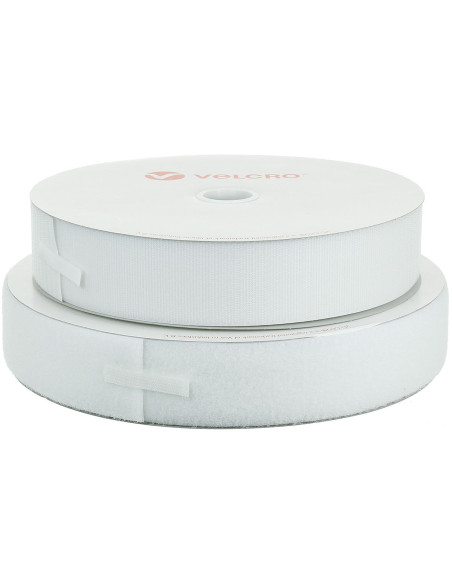 Rotolo di 25 metri di adesivo bianco VELCRO® Brand largo 50 mm