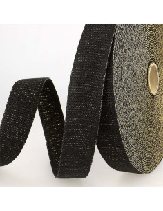 Tracolla in lurex - Nero e oro