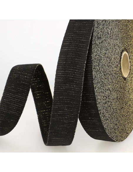 Tracolla in lurex - Nero e oro