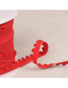 Elastico con pompon - Rosso