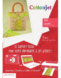 3 fogli di Cottonjet da cucire in tela