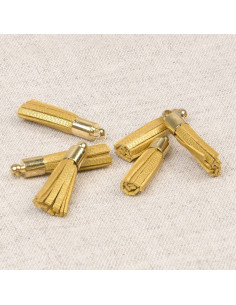 Set di 6 mini pompon - Oro