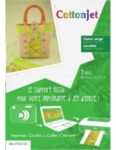3 fogli di Cottonjet da cucire in cotone twill