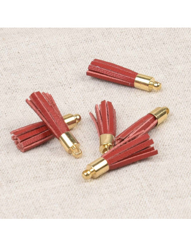 Set di 6 mini pompon - Rosso