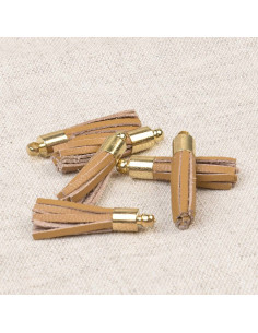 Set di 6 mini pompon - Camel