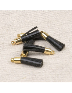 Set di 6 mini pompon - Nero
