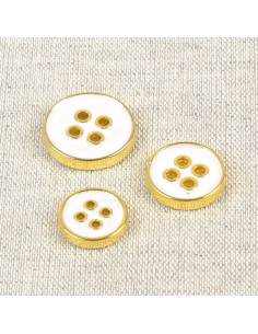 Pulsante laccato 4 fori - Bianco