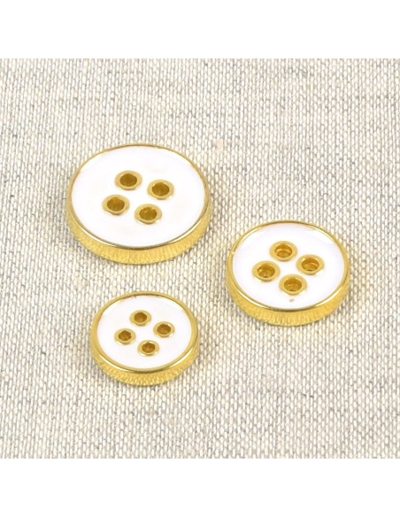 Pulsante laccato 4 fori - Bianco