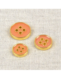 Bottone laccato a 4 fori - Pesca