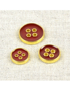 Pulsante laccato a 4 fori - Rosso
