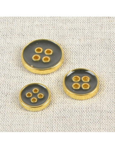 Pulsante laccato a 4 fori - Grigio