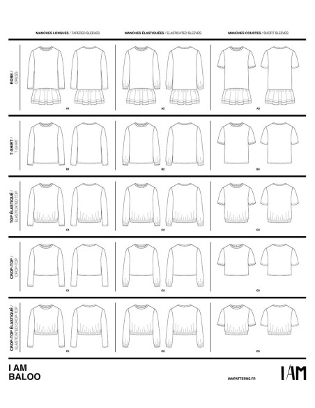 Modello per top, abito Baloo - I am patterns