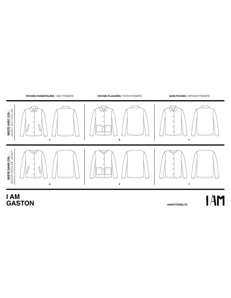 Modello di gilet Gaston - I am patterns