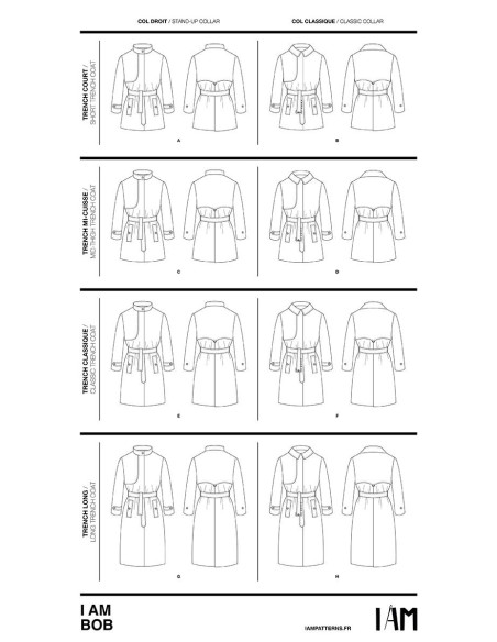 Modello di trench Bob - I am patterns