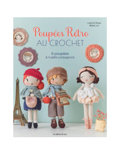 Libro bambole retrò all'uncinetto