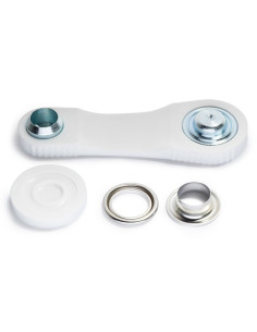 Scatola 10 occhielli 14 mm con strumento di applicazione - Argento 2