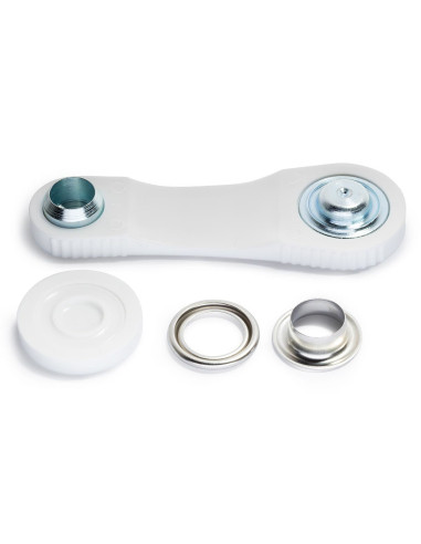 Scatola 10 occhielli 14 mm con strumento di applicazione - Argento