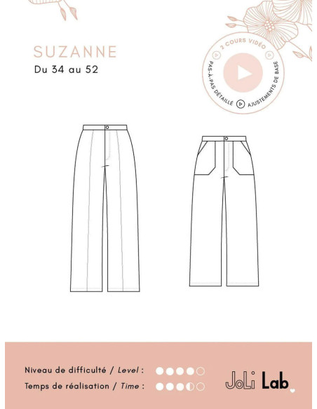 Modello di pantaloni Suzanne - Joli Lab