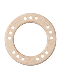 Anelli in legno con fori - 70 mm