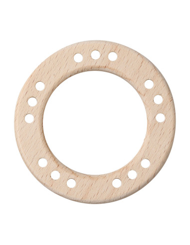 Anelli in legno con fori - 70 mm