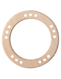 Anelli in legno con fori - 80 mm