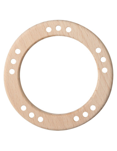 Anelli in legno con fori - 80 mm