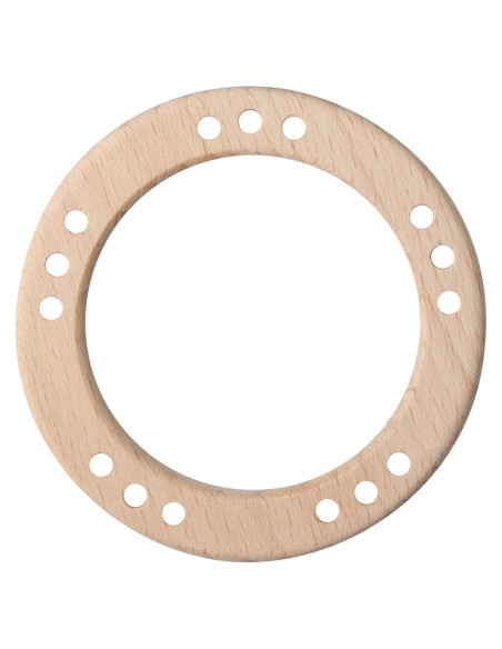 Anelli in legno con fori - 80 mm