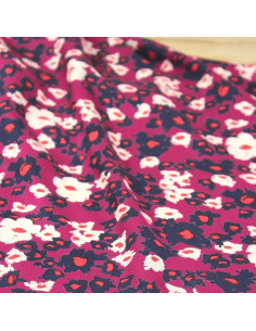Tessuto twill di viscosa Carlota rosa magenta - Églantine & Zoé