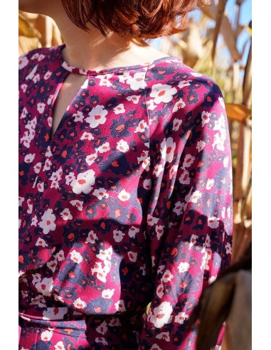 Tessuto twill di viscosa Carlota rosa magenta - Églantine & Zoé