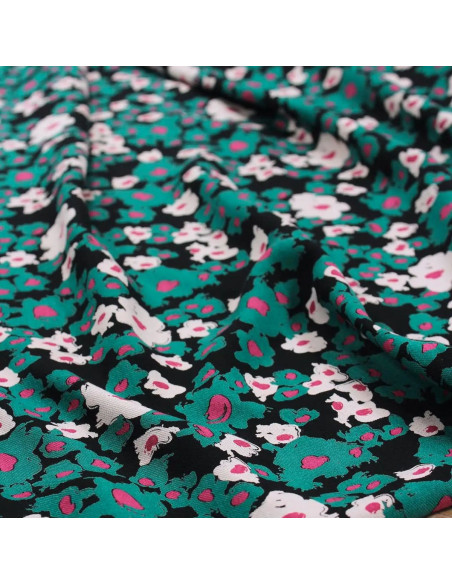 Tessuto twill di viscosa Carlota nero liquirizia - Églantine & Zoé
