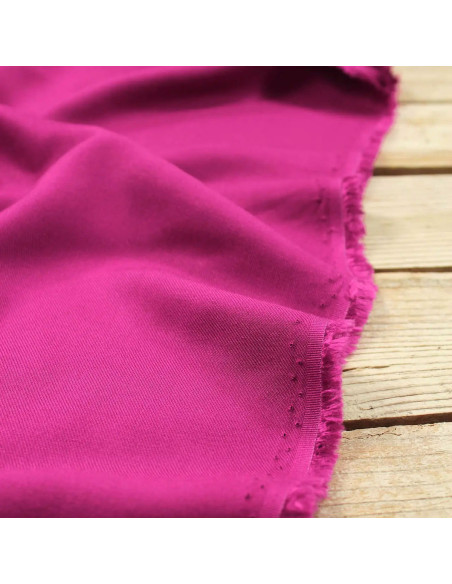 Tessuto twill di viscosa rosa magenta - Églantine & Zoé