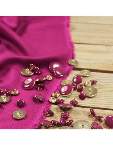 Tessuto twill di viscosa rosa magenta - Églantine & Zoé