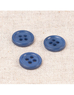 Bottone a conchiglia 4 fori 11 mm - Blu marino