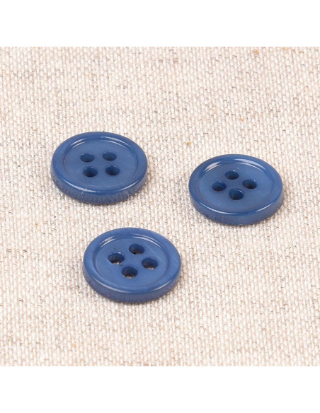 Bottone a conchiglia 4 fori 11 mm - Blu marino