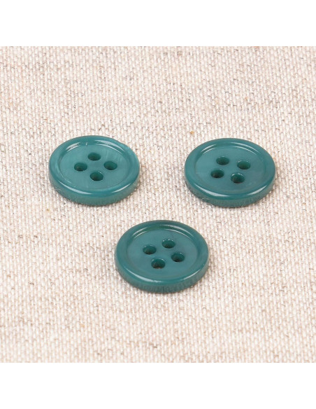 Bottone a conchiglia 4 fori 11 mm - Verde salice