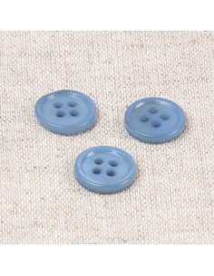 Pulsante a conchiglia 4 fori 11 mm - Blu