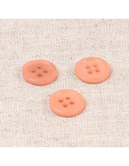 Pulsante conchiglia 4 fori 11 mm - Sabbia rosa