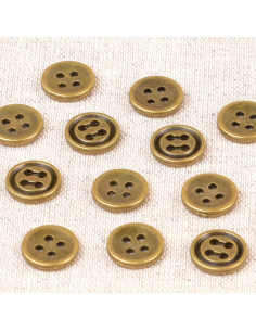 Pulsante in metallo 10 mm - Ottone