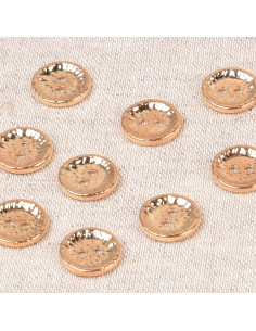 Bottone in metallo fantasia 11 mm - Oro