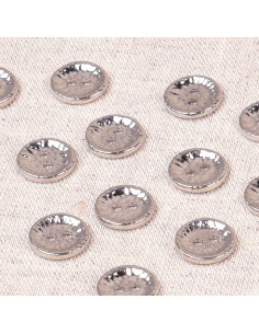 Pulsante in metallo fantasia 11 mm - Argento