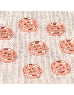 Pulsante Sarah metallo - Oro rosa