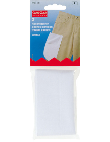 Set di 2 tasche complete per pantaloni da cucire